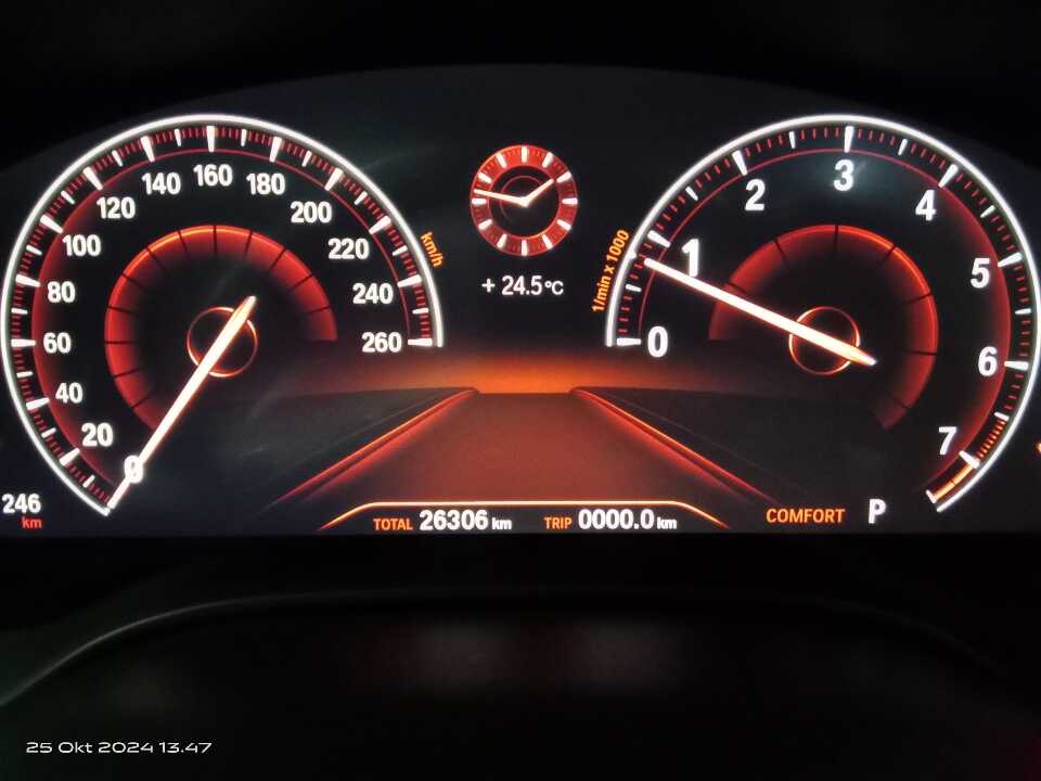 Foto Mobil Bekas Odometer BMW 520i 2.0 tahun 2019