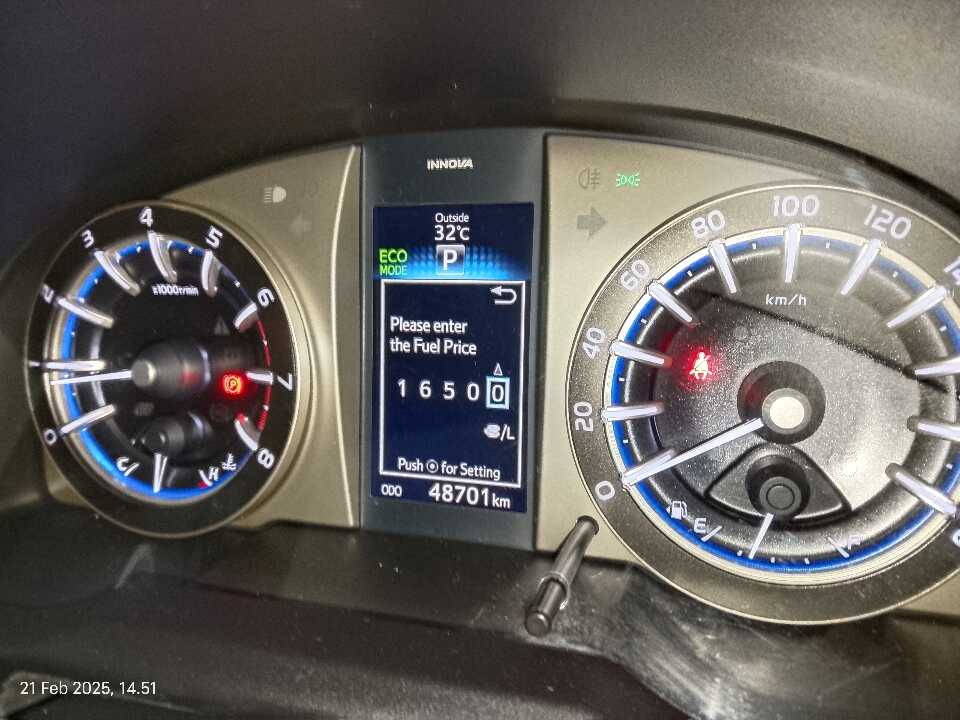 Foto Mobil Bekas Odometer Toyota Kijang Innova 2.0 V tahun 2021