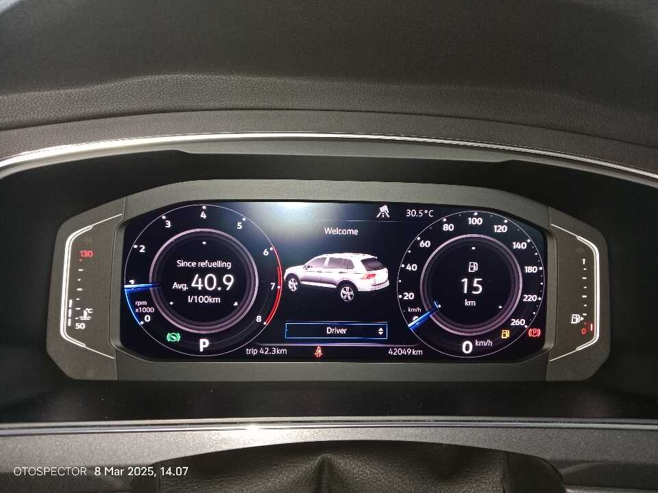 Foto Mobil Bekas Odometer Volkswagen Tiguan 1.4 TSI Allspace tahun 2020