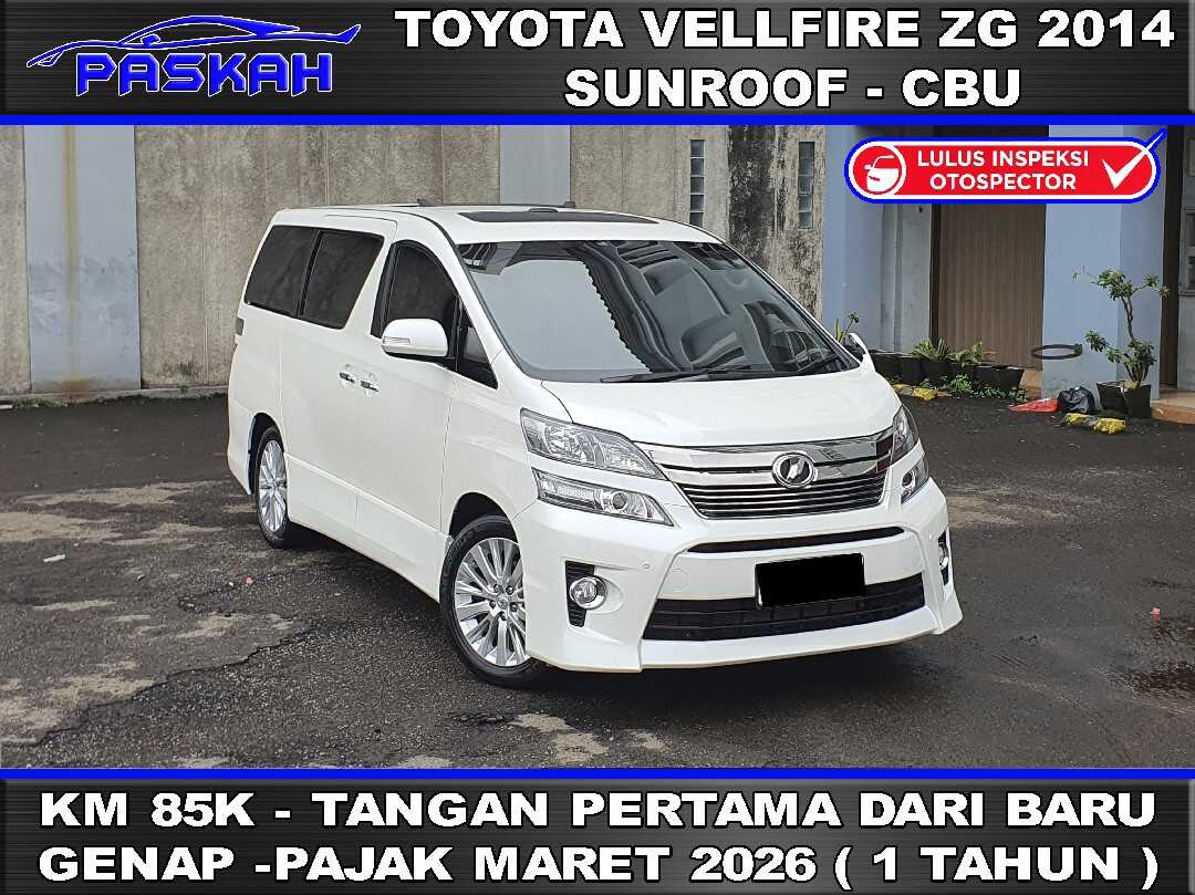 2014 Toyota Vellfire 2.4 ZG - Foto 1 dari 10