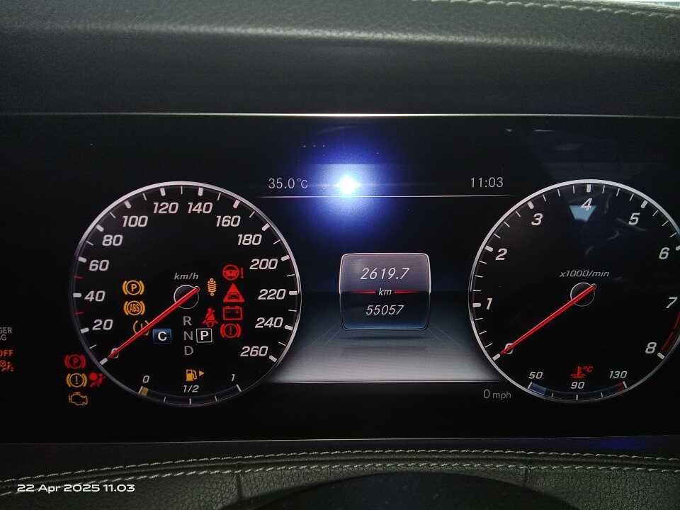 Foto Mobil Bekas Odometer Mercedes-Benz S450L 3.0 V222 tahun 2018