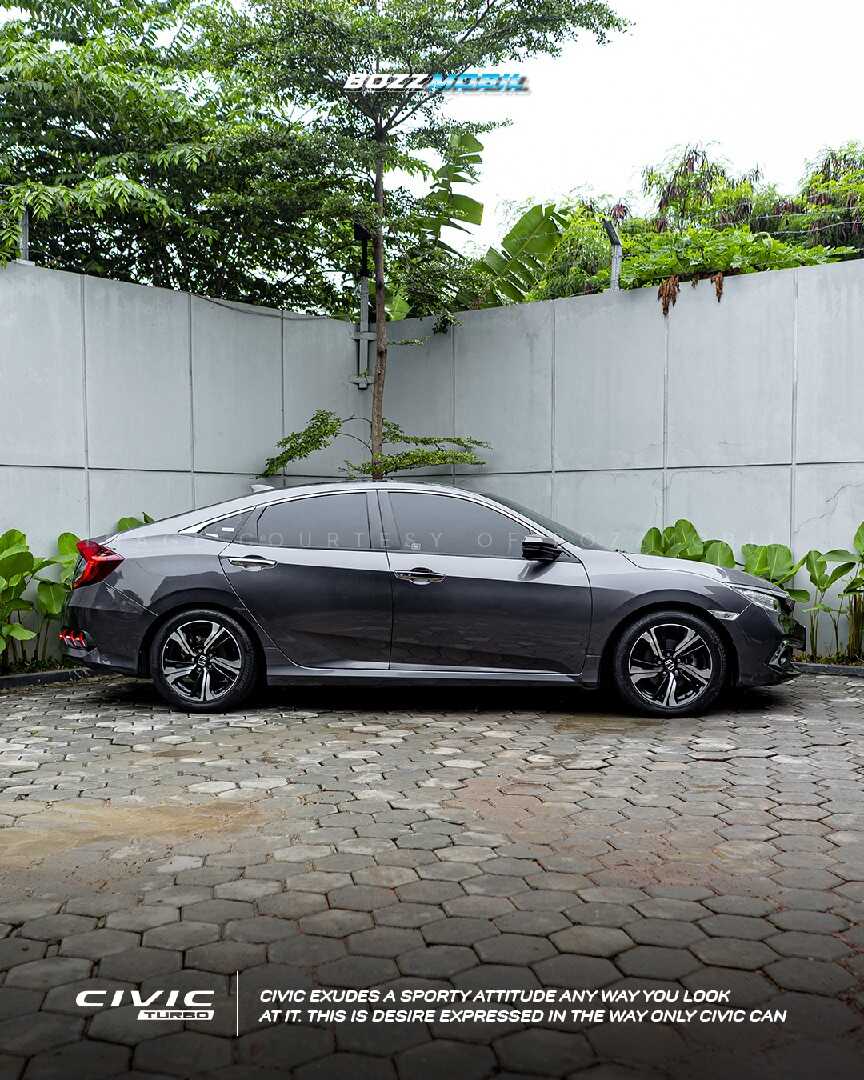 Foto Mobil Bekas Tampak Samping Honda Civic 1.5 Turbo tahun 2019