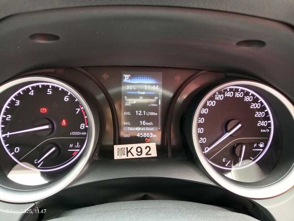 Foto Mobil Bekas Odometer Toyota Camry 2.5 V tahun 2021