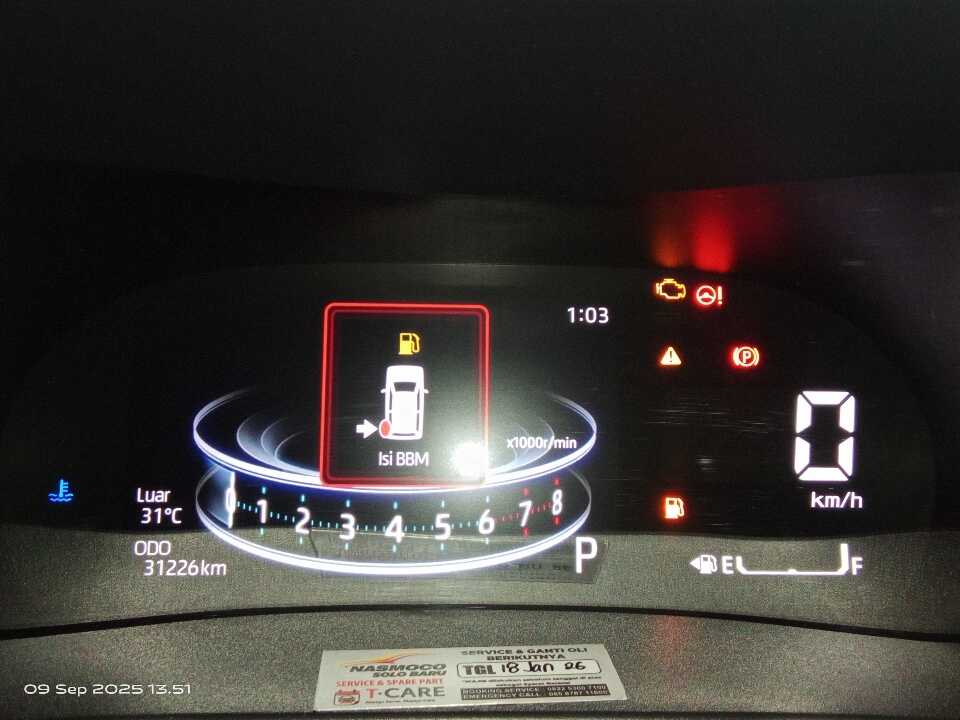 Foto Mobil Bekas Odometer Toyota Raize 1.0 GR Sport TSS tahun 2022